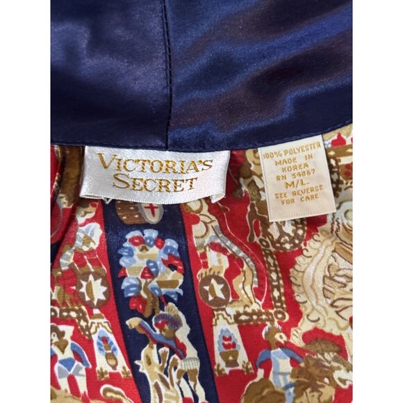 Vintage Victoria's Secret Gold Label Long Belted Floral Satin Robe - Picture 11 of 13